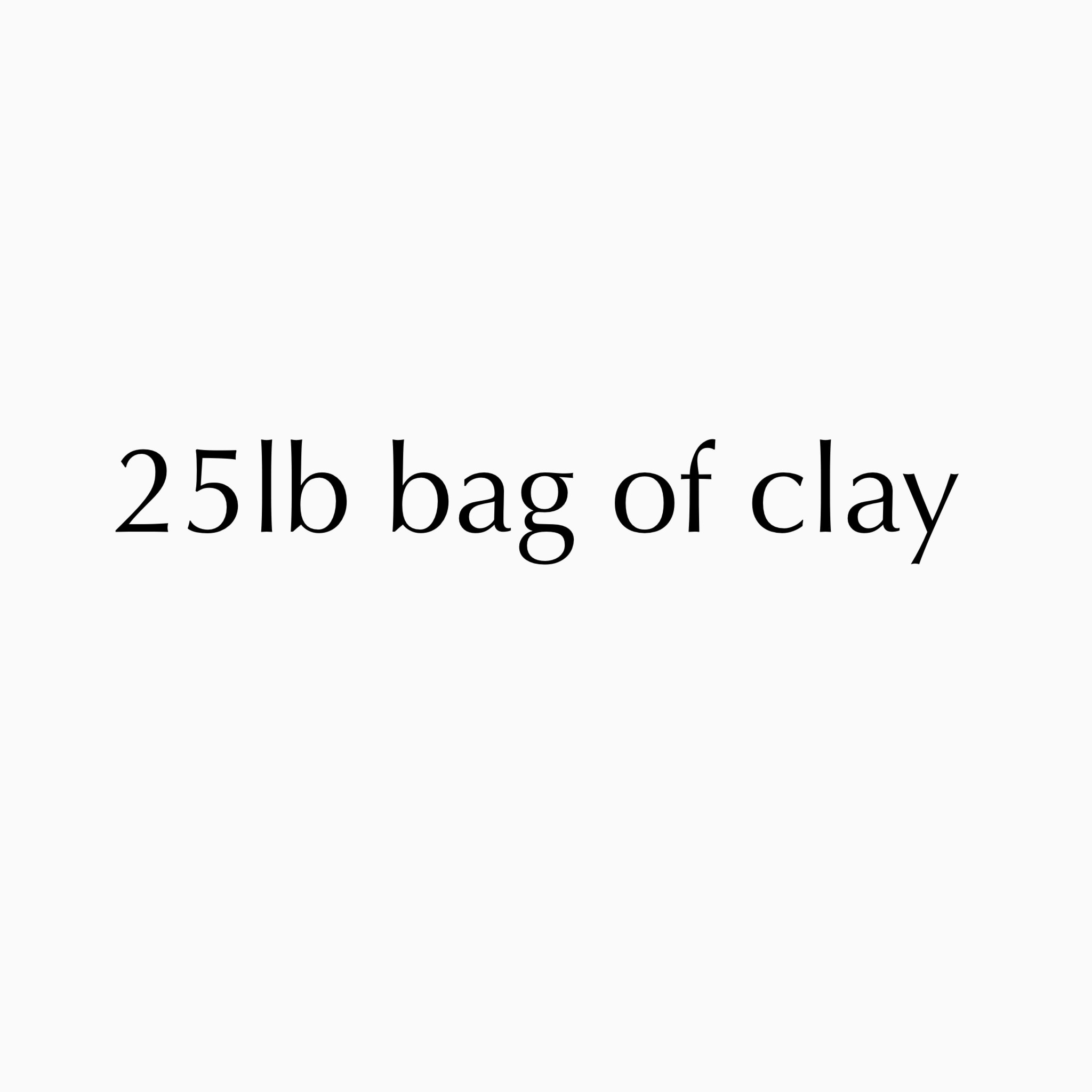 Earthenware Clay, 25lb bag